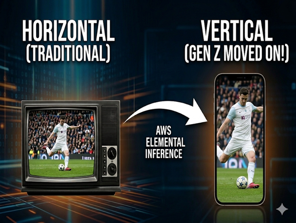 AWS Elemental Inference - Convert live streaming video from vertical to horizontal in seconds
