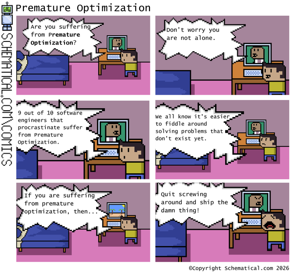 Comic: Premature Optimization