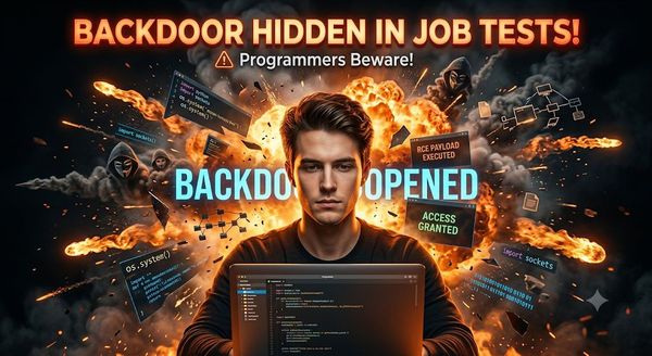 Malicious hackers are now hiding backdoors in technical skill assessment tests targeting job seekers